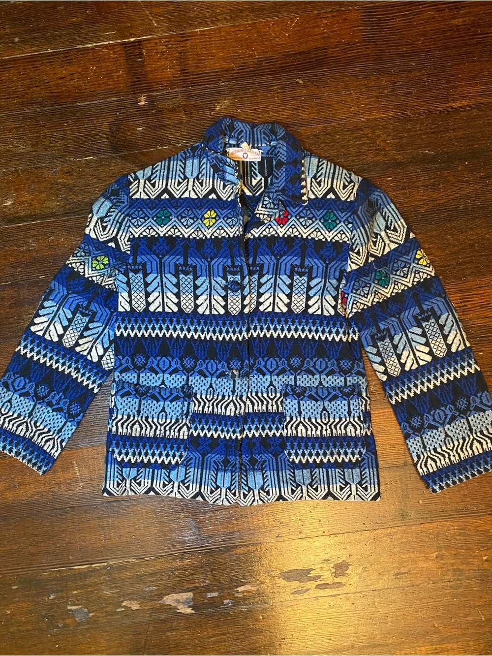 BEAUTIFUL True Vintage Handwoven Guatemalan Chore Jacket